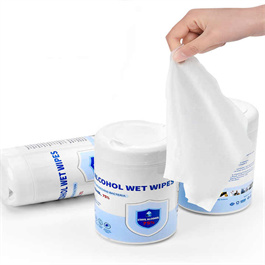Water spunlace non-woven fabric with disposable barreled wet tissue raw materials for easy sterilization and disinfection