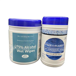Factory custom labeled 75% alcohol wet wipes pail bag alcohol disinfection wet wipes paper export trade